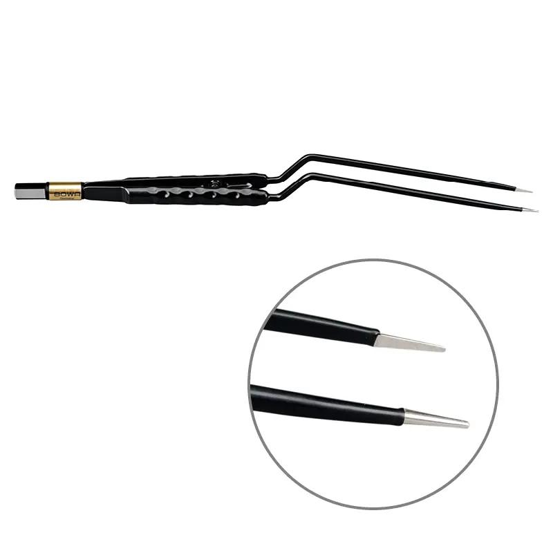 Біполярний пінцет, антипригарний, округла рукоятка, штикоподібний, 250 мм, 1 мм. BOWA-electronic GmbH & Co. KG